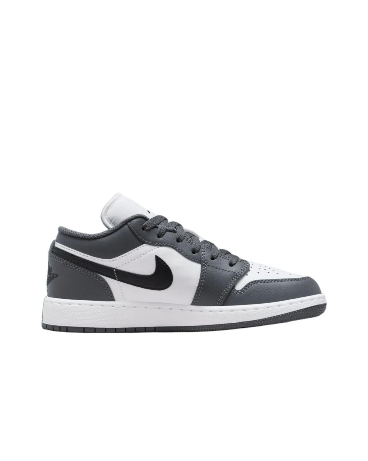 Jordan Air Jordan 1 детские кроссовки бело-серо-черные картинка