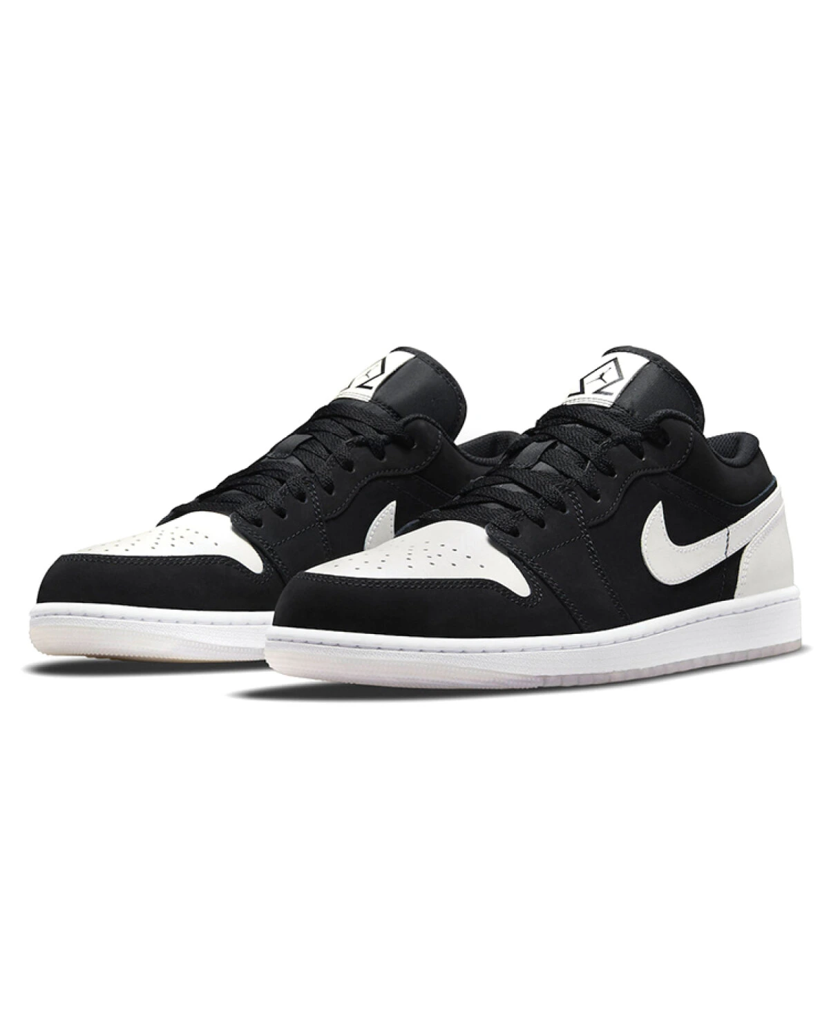 Jordan Air Jordan 1 унисекс кроссовки черно-белые из замши и кожи картинка