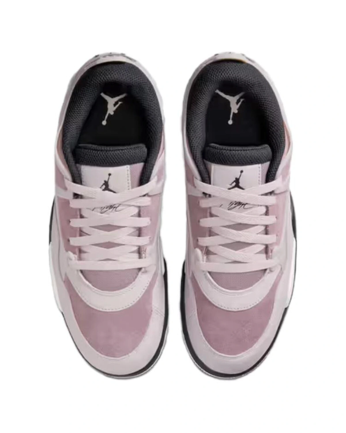 Jordan Air 4 женские кроссовки кожаные фиолетовые картинка