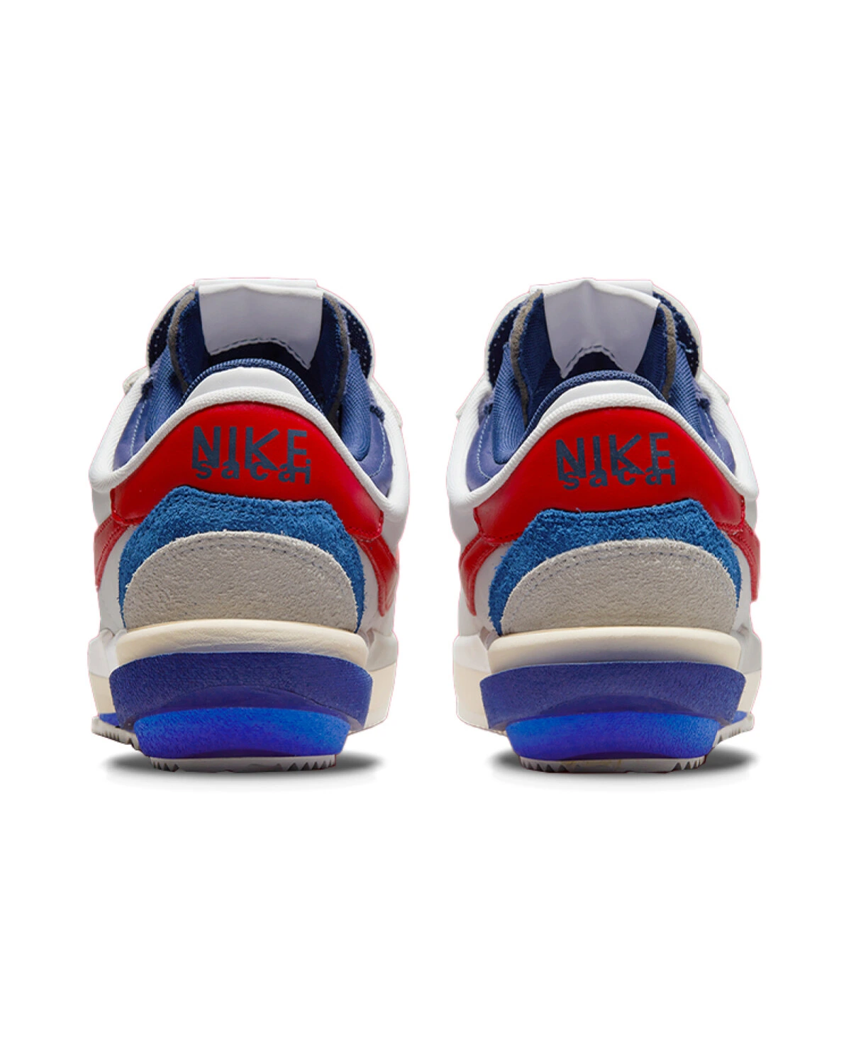 Sacai x Nike Zoom Cortez унисекс повседневные кроссовки бело-красно-синие картинка