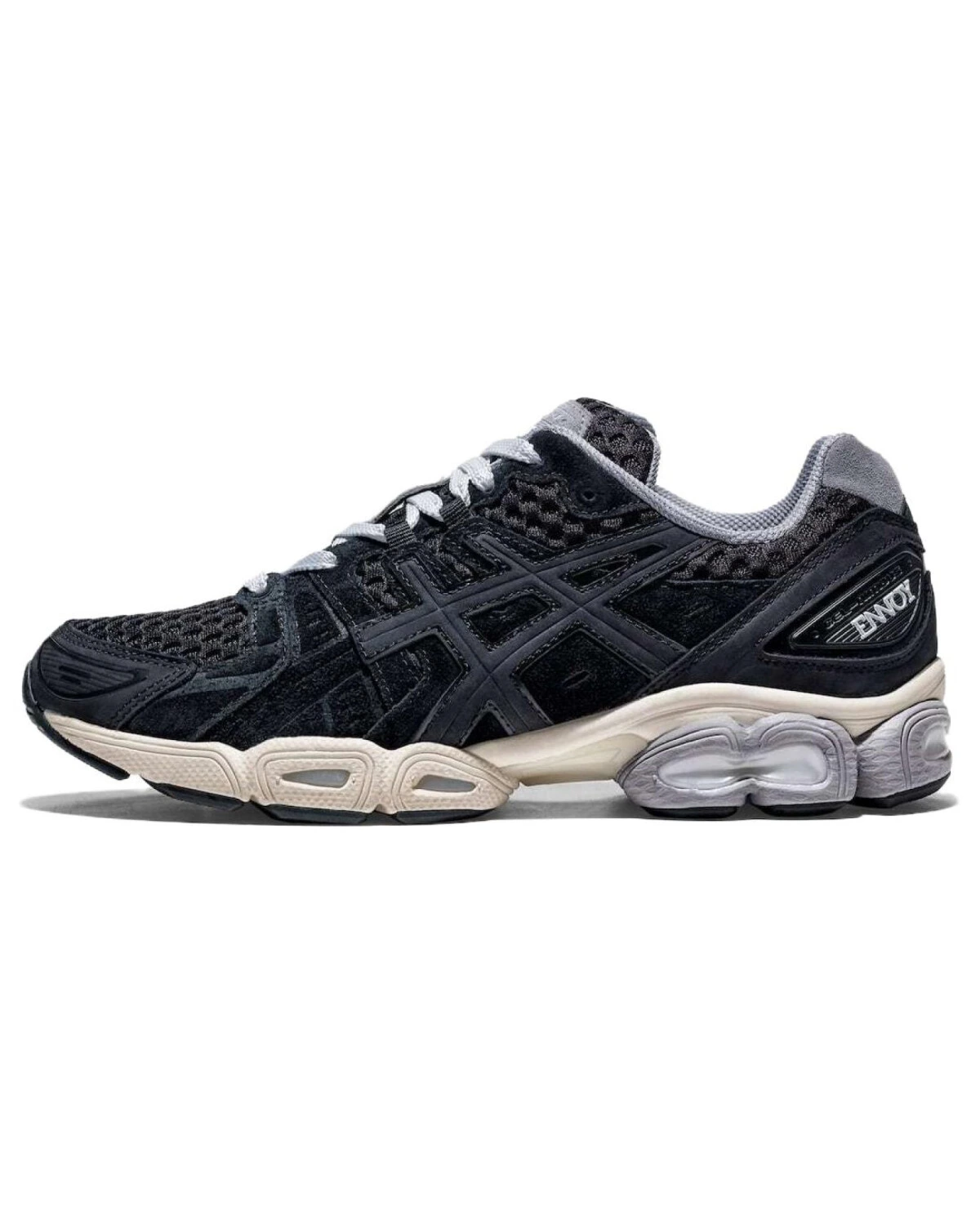 Asics GEL-Nimbus 9 унисекс кроссовки замшевые черные с амортизацией картинка