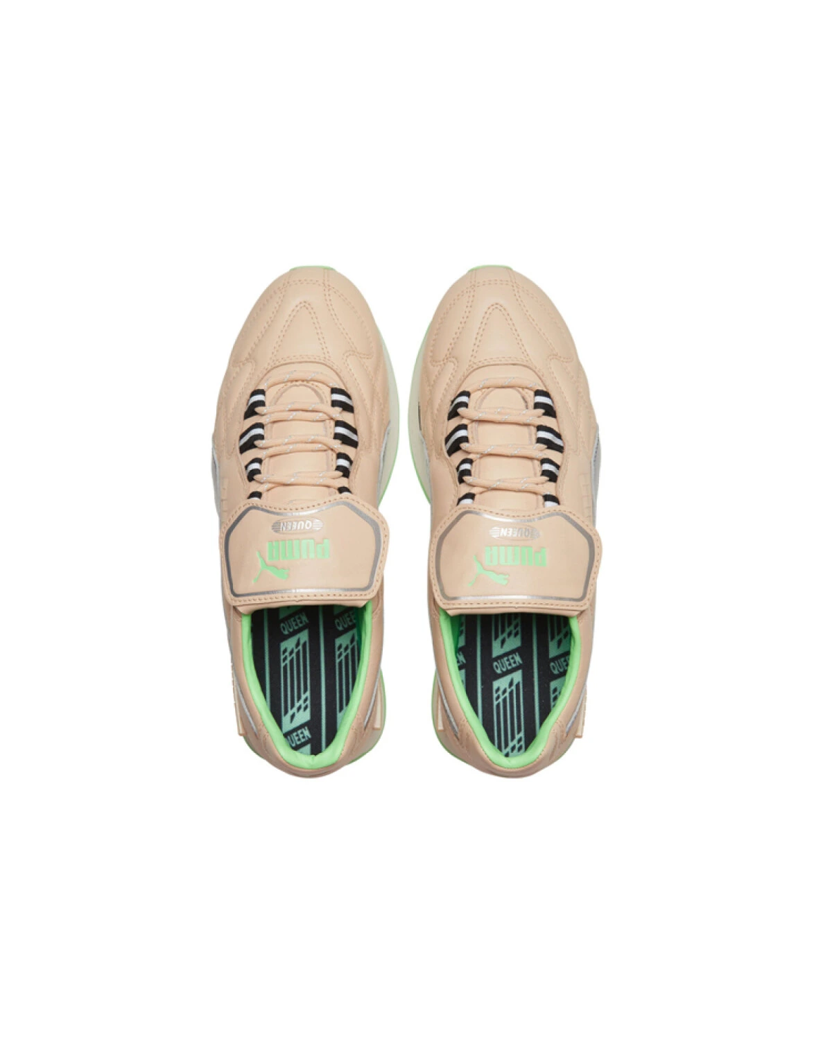 PUMA Mile Rider Queen женские кроссовки из натуральной кожи бежевого цвета картинка