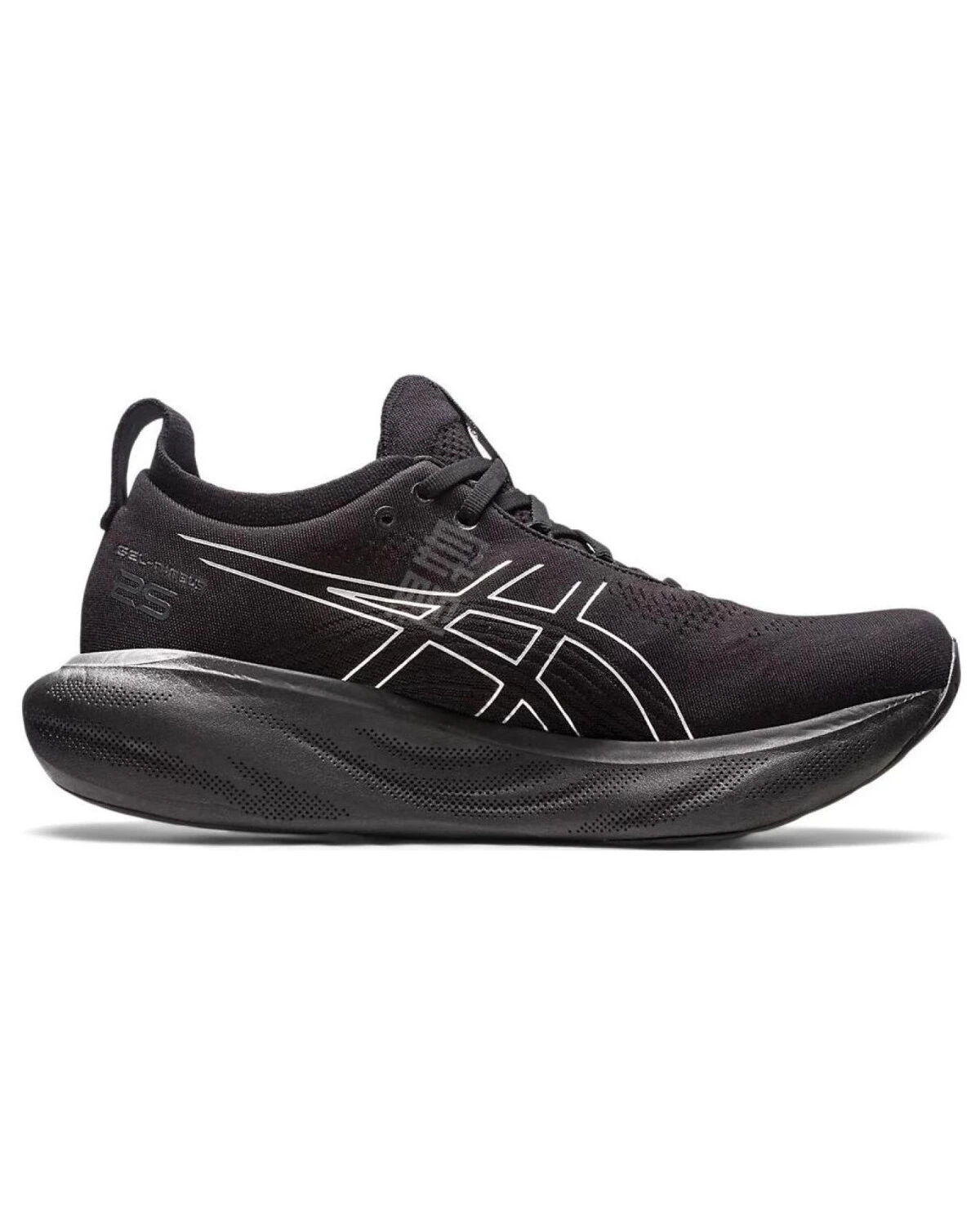 Asics GEL-Nimbus 25 мужские кроссовки для марафона черно-серебристо-синие картинка