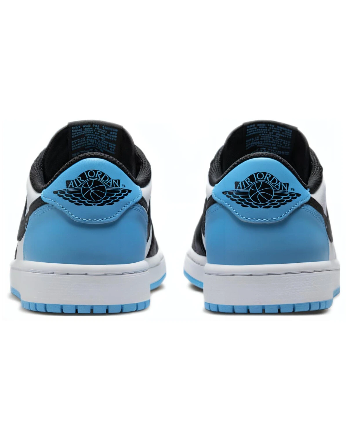 Jordan Air Jordan 1 OG "Black Blue Toe" женские кроссовки кожаные черно-бело-синие картинка