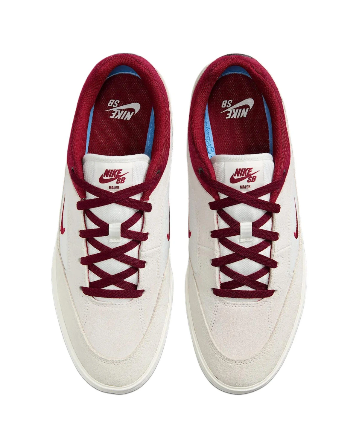 Nike SB Malor unisex кроссовки бежево-красные с шнуровкой картинка