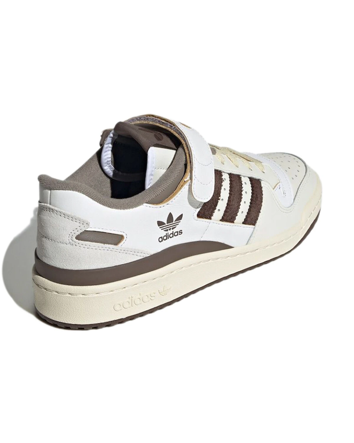 Adidas Originals FORUM 84 Low Simple Brown unisex кроссовки бело-коричневые картинка