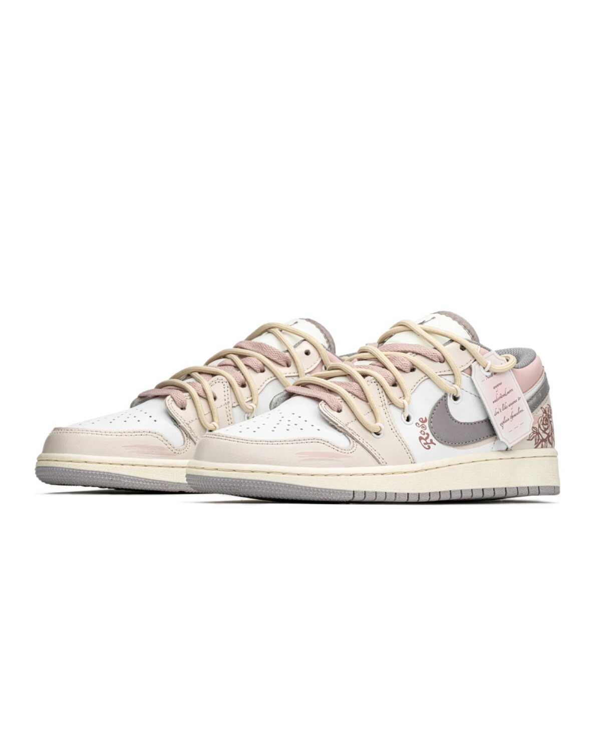 Jordan Air Jordan 1 FZBB женские кроссовки серо-розовые картинка