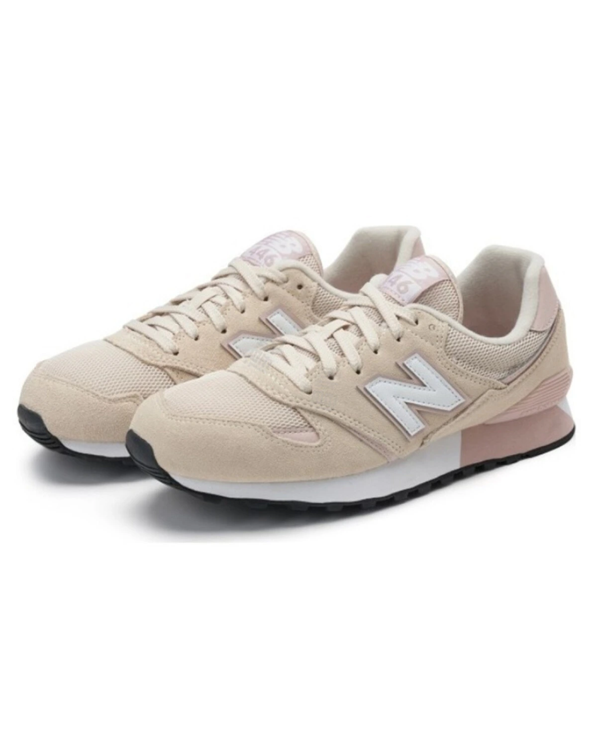 New Balance 446 женские кроссовки повседневные бежевые кожаные картинка