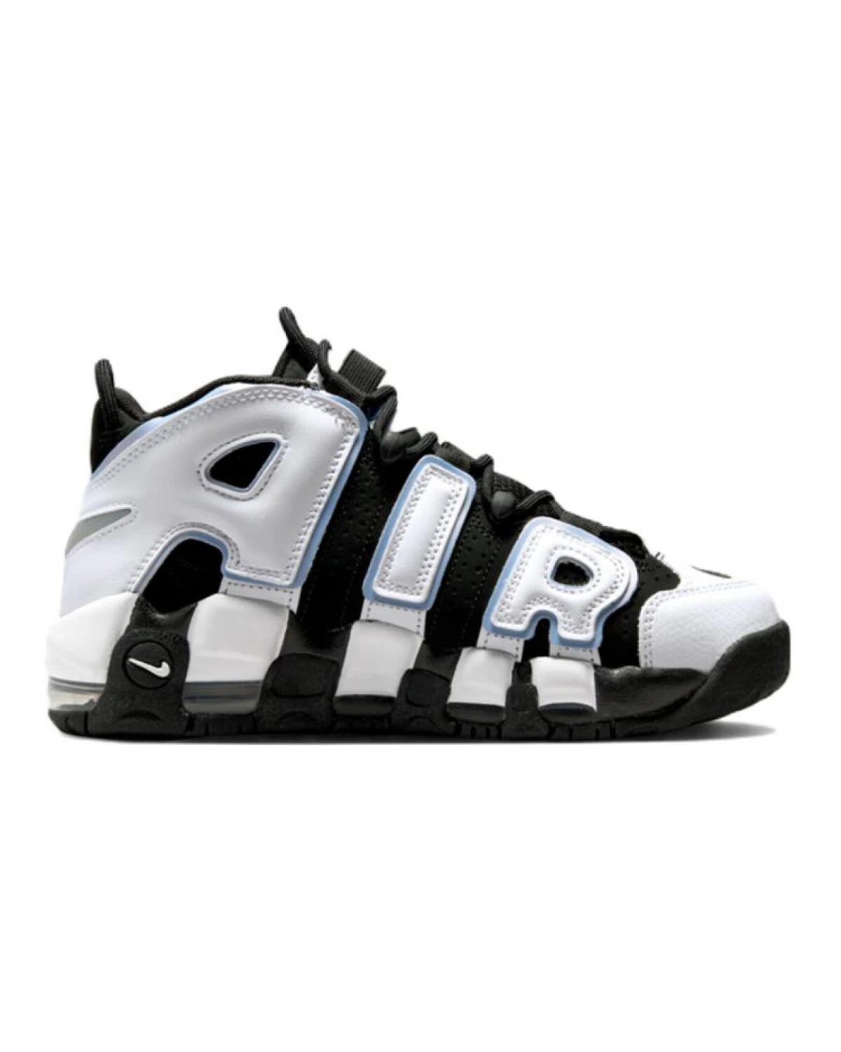 Nike Air More Uptempo детские баскетбольные кроссовки кожаные черно-белые картинка