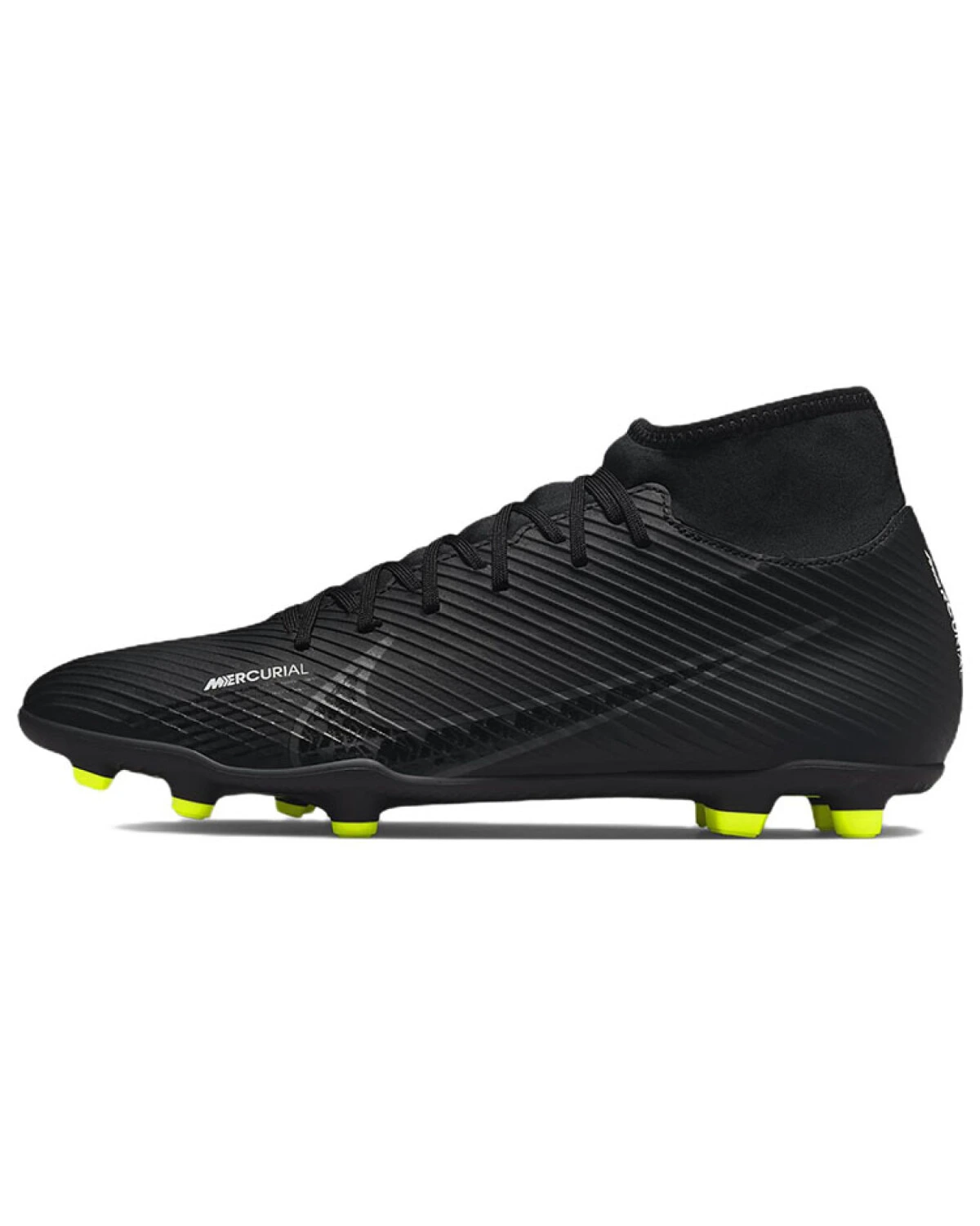 Nike Mercurial Superfly 9 мужские/женские футбольные бутсы высокие чёрные картинка