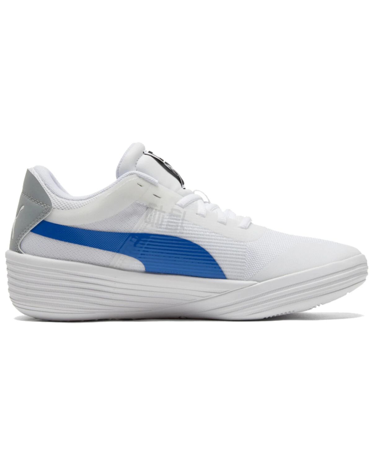 PUMA Clyde All Pro Team unisex спортивные кроссовки бело-серо-голубые с амортизацией картинка