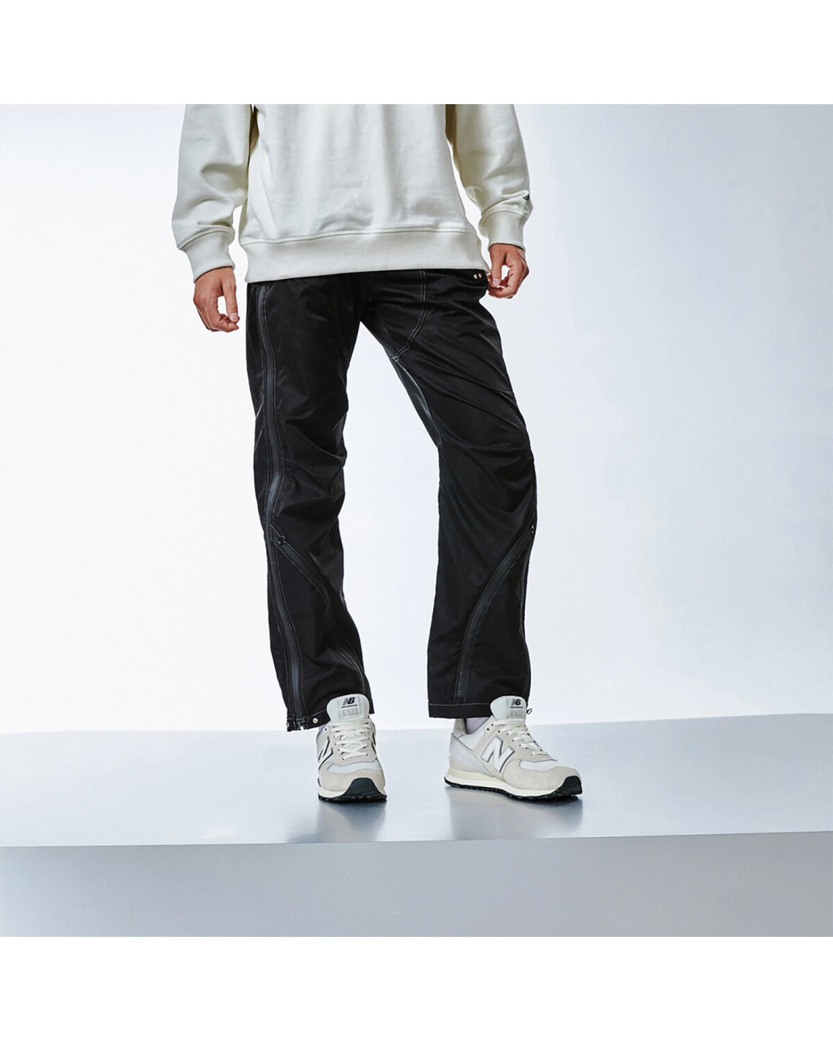 New Balance 574 унисекс кроссовки повседневные серо-белые картинка