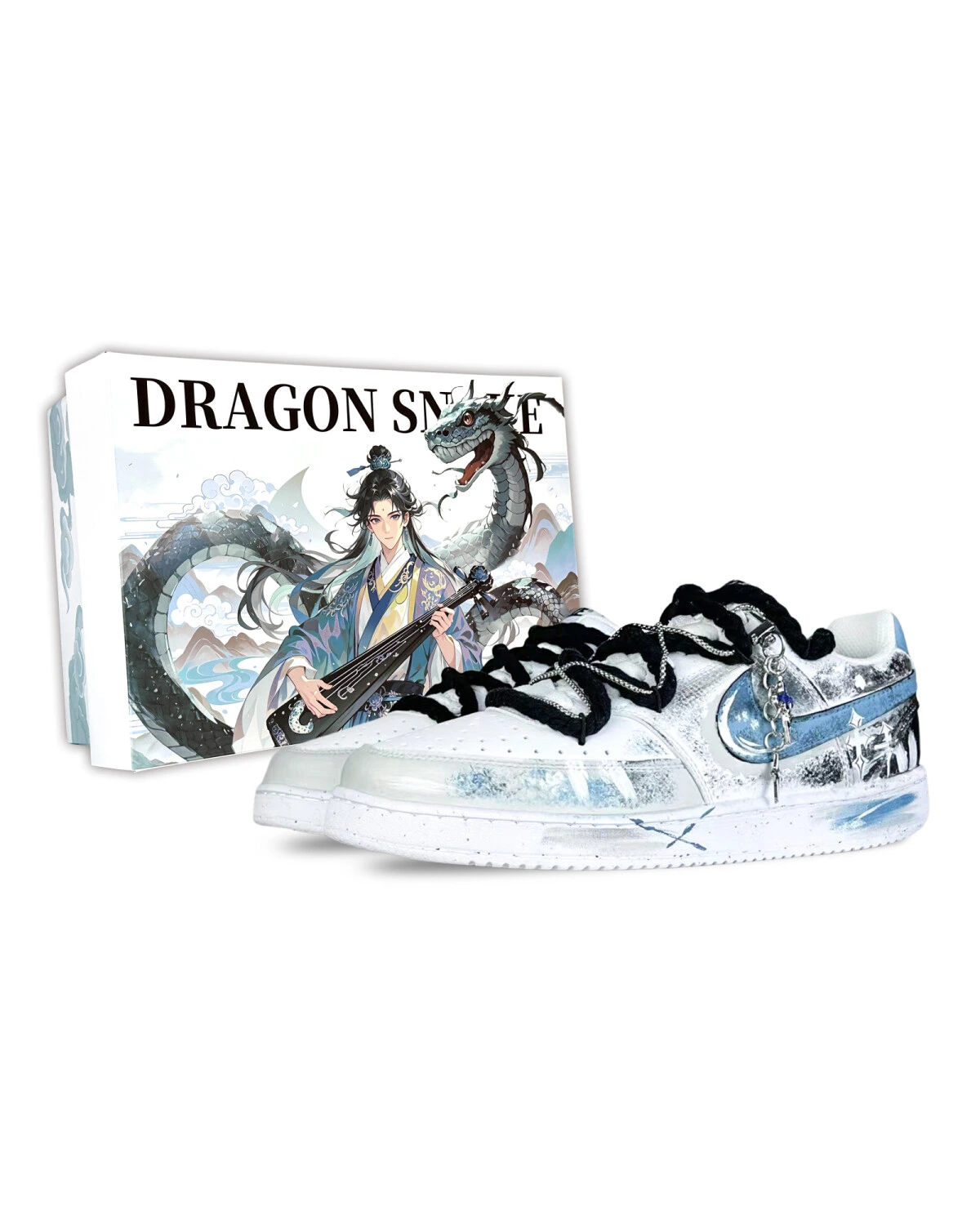 Nike Court Vision 1 мужские кроссовки сине-белые ретро-панк стиль картинка