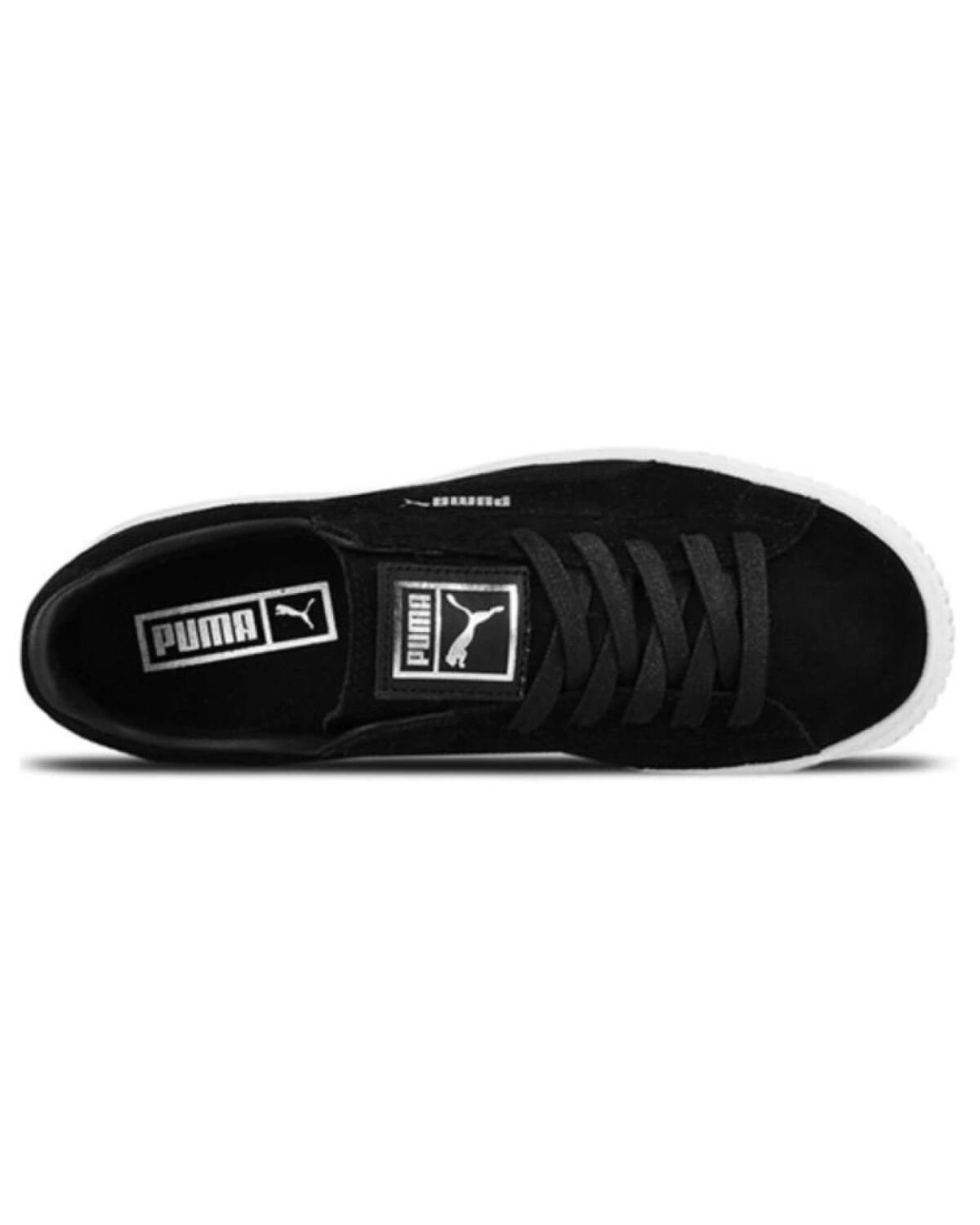 PUMA Platform Suede кеды черные замшевые на платформе картинка