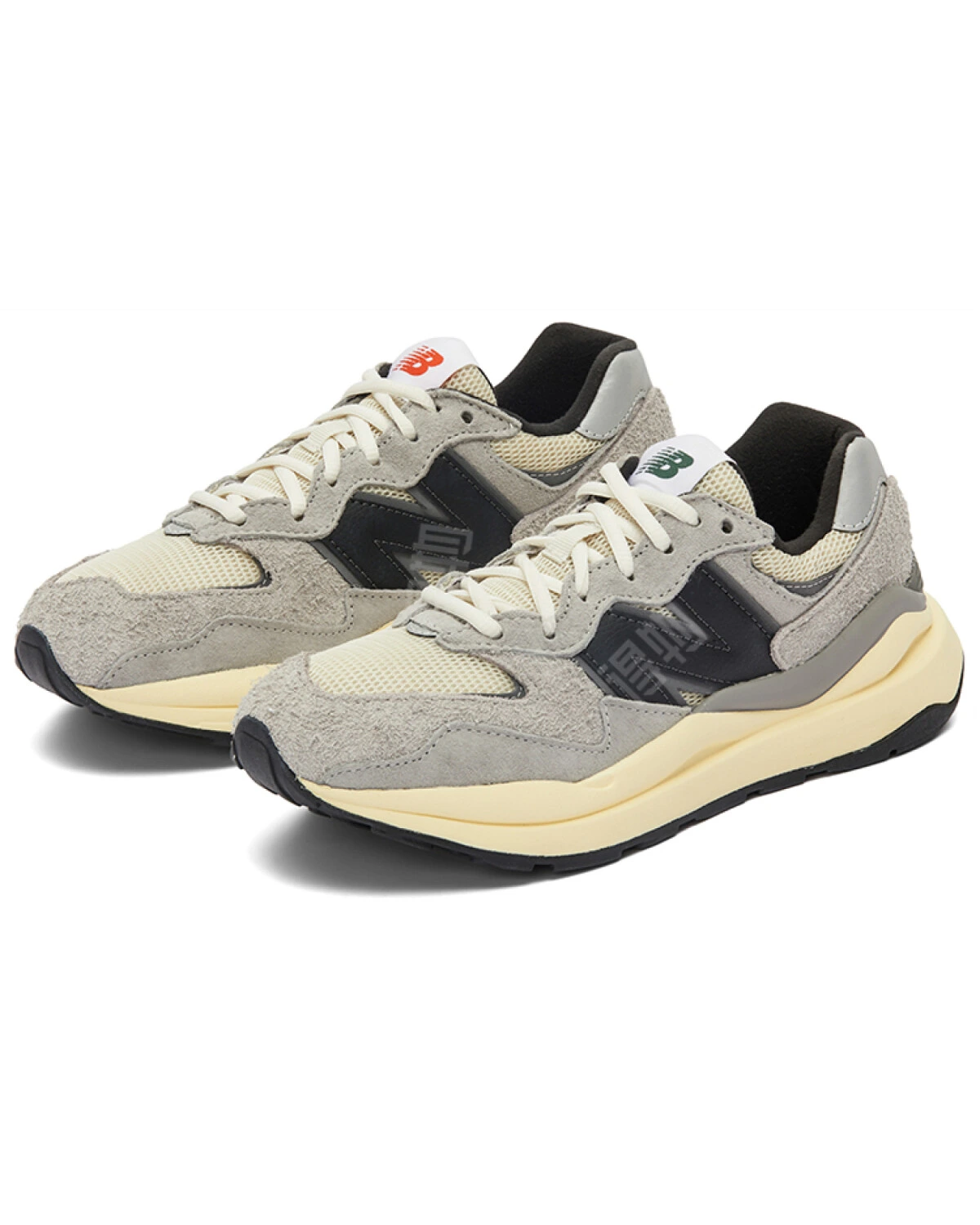 New Balance 5740 unisex кроссовки тканевые дышащие серо-белые картинка