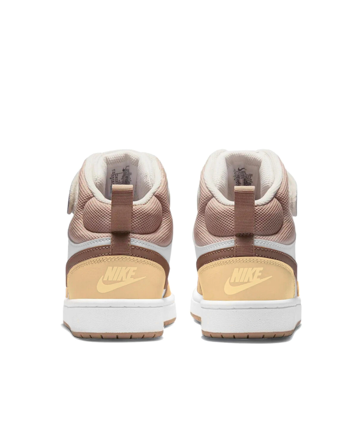 Nike Court Borough детские кеды жёлтые средние ретро стиль картинка