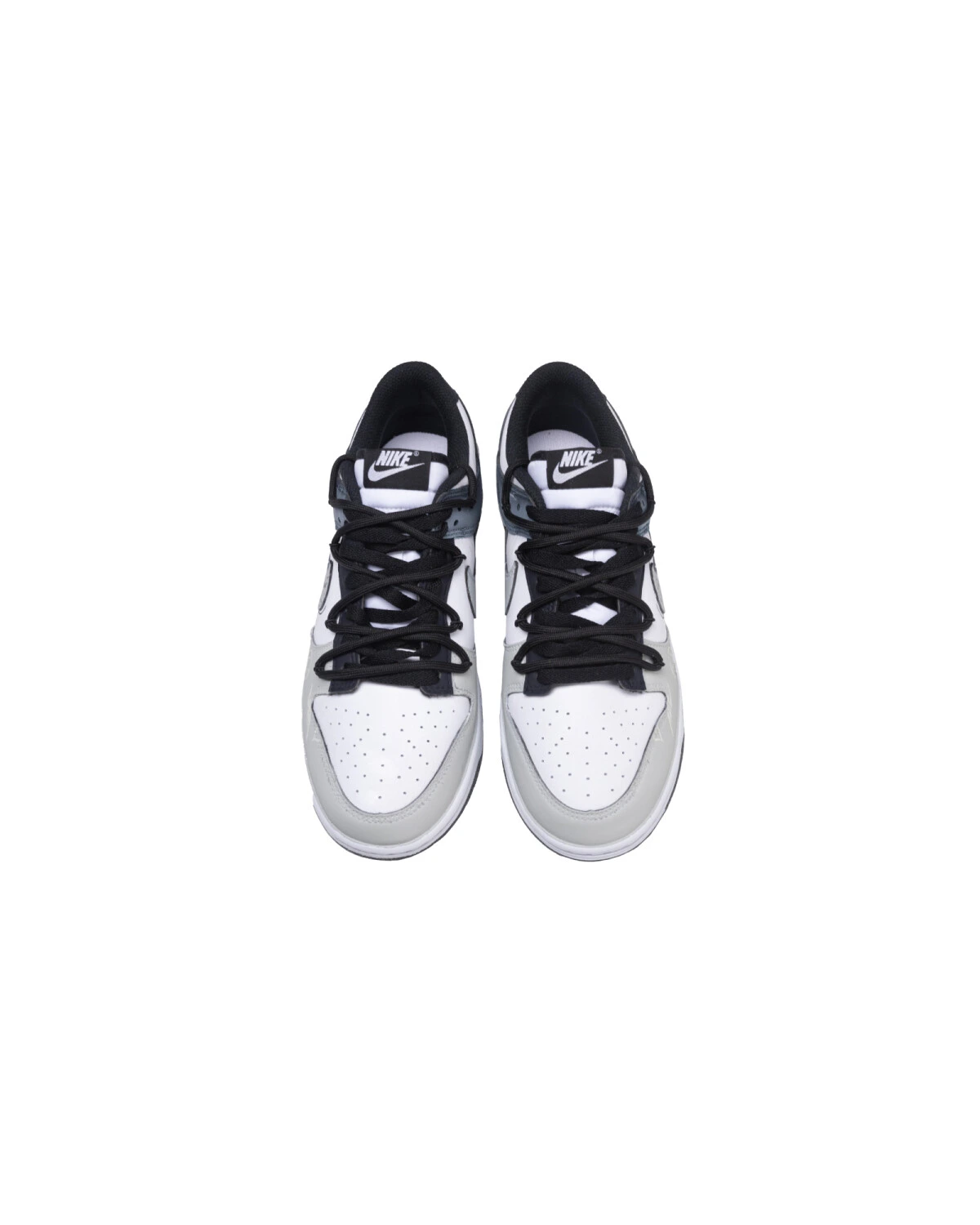 Nike кастомные кроссовки с уличной росписью бело-серо-черные унисекс картинка