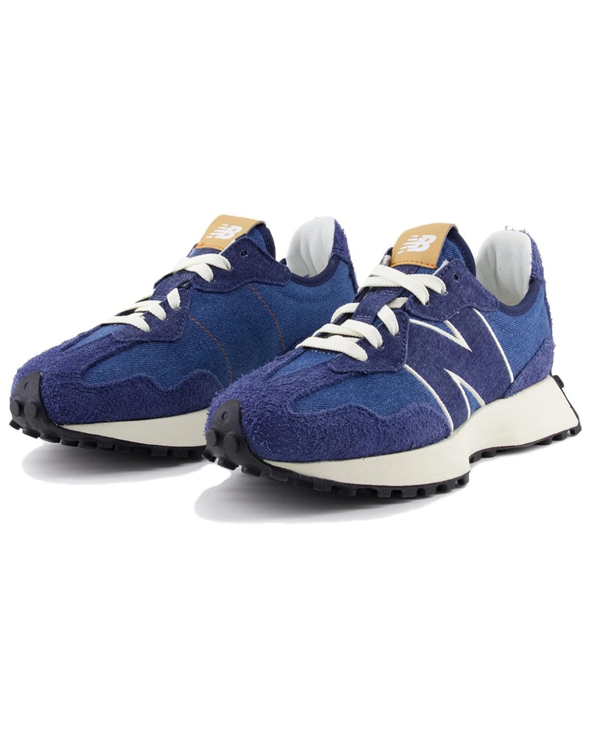 New Balance 327 унисекс кроссовки джинсовый синий с белыми вставками картинка