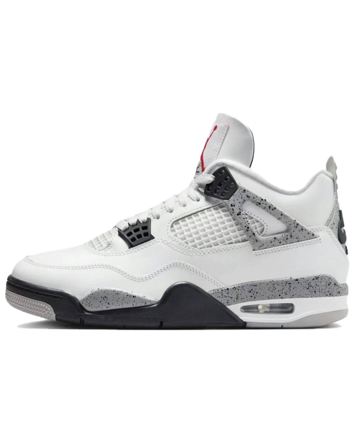 Jordan Air Jordan 4 унисекс кроссовки бело-серые кожаные картинка