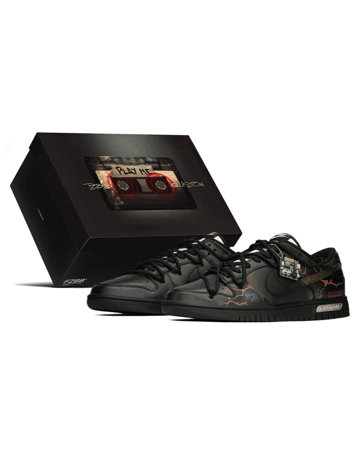 Nike Dunk мужские кроссовки черные износостойкие картинка