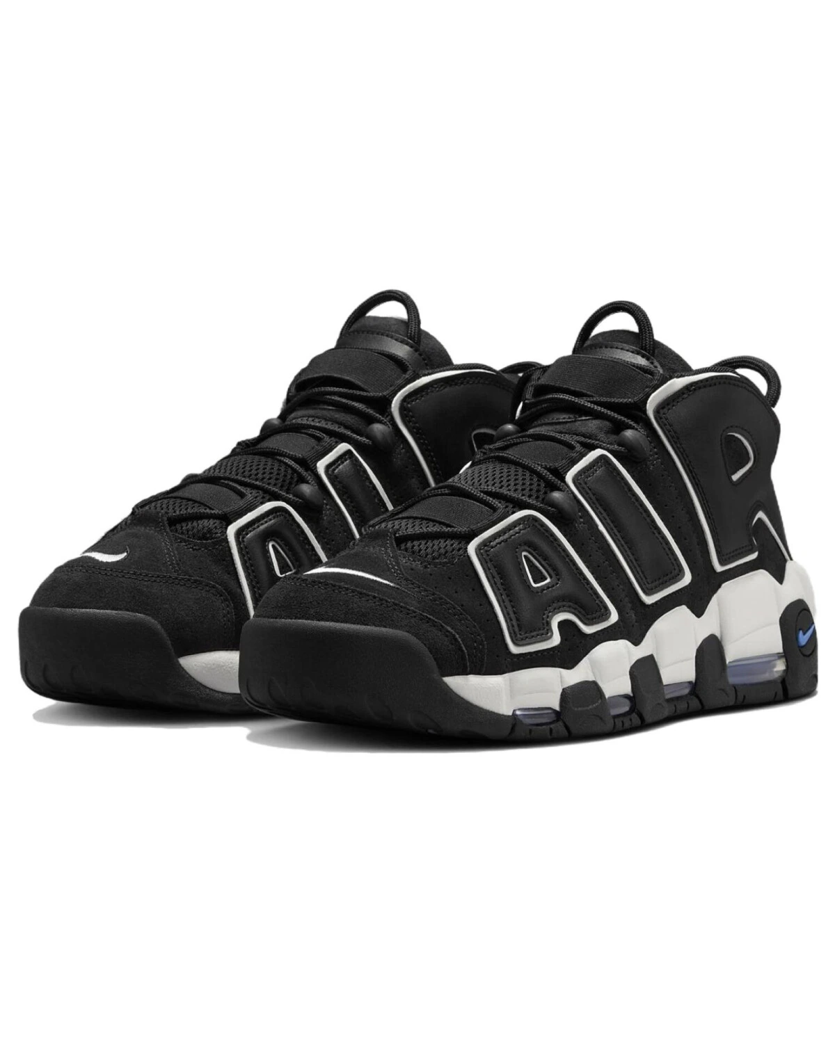 Nike Air More Uptempo унисекс кроссовки черно-белые с воздушной амортизацией картинка