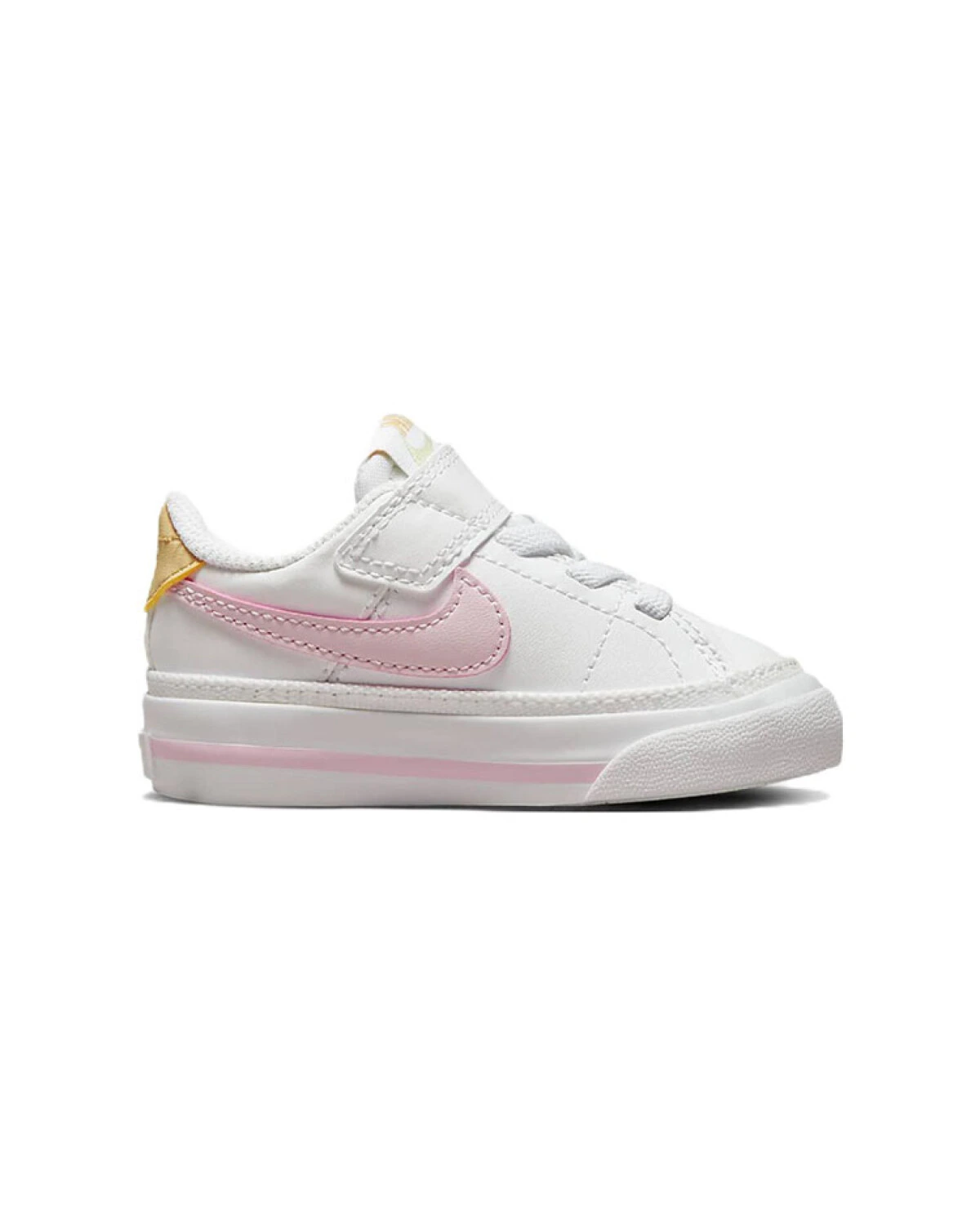 Nike Court Legacy детские кеды повседневные комфортные бело-розовые картинка