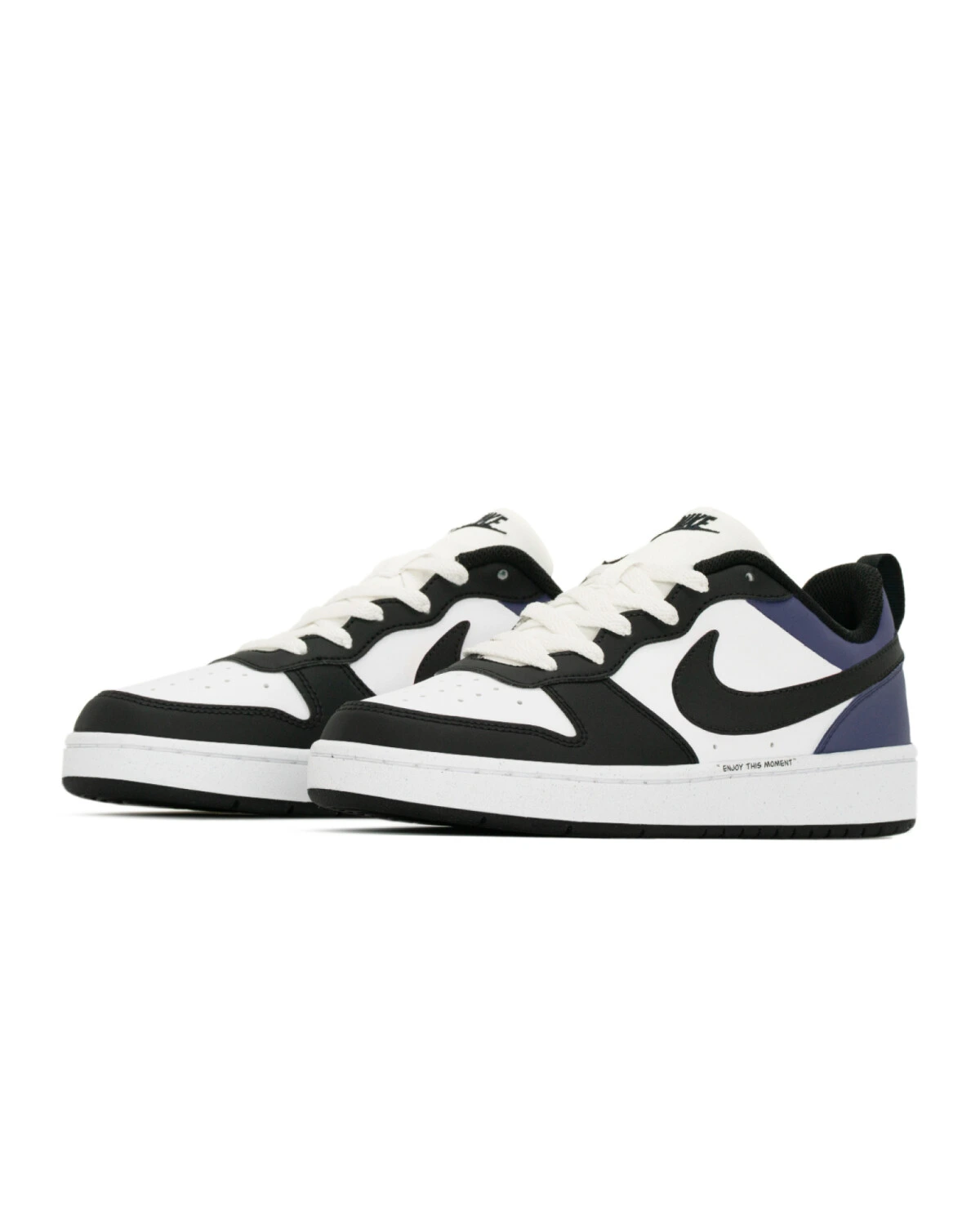 Nike Court Borough детские кроссовки из синтетики черно-фиолетовые картинка