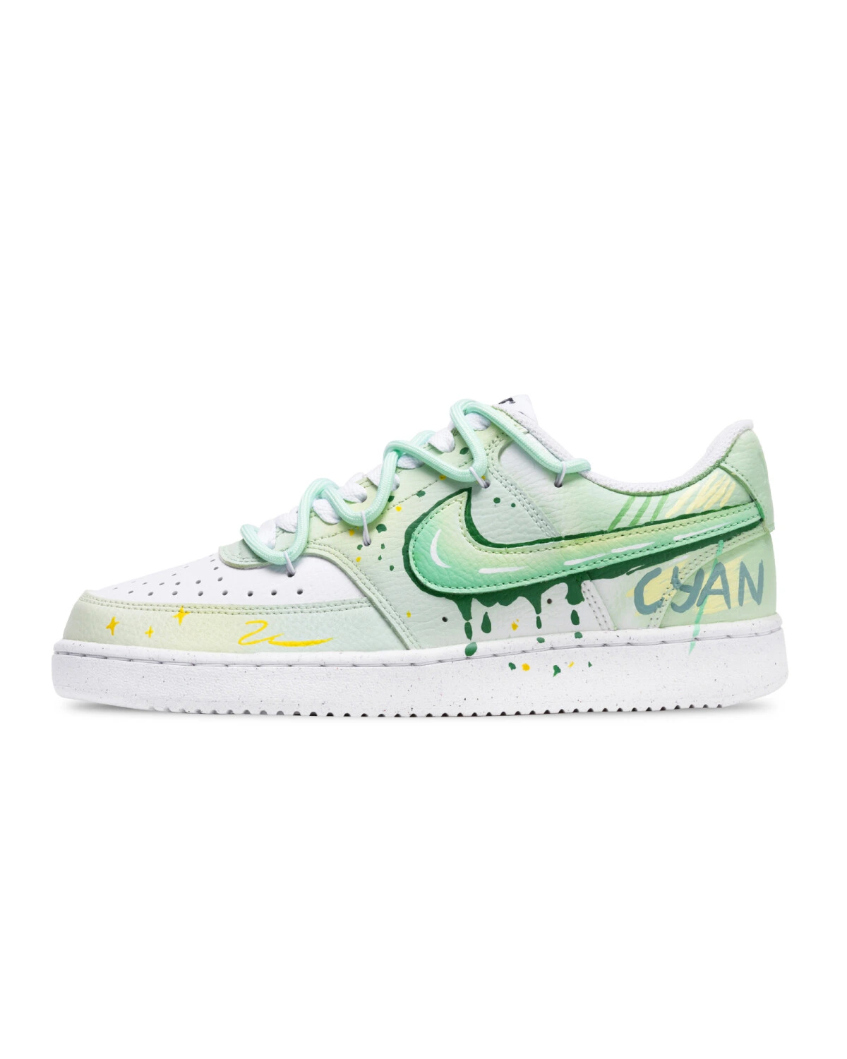 Nike Court Vision 1 унисекс кроссовки голубые с градиентом картинка