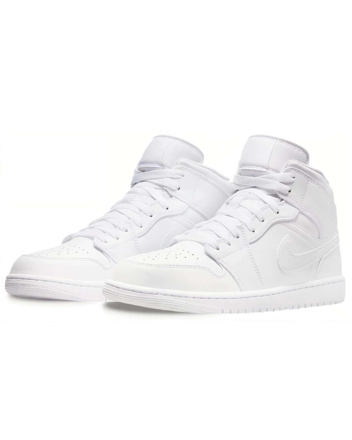 Jordan Air Jordan 1 унисекс кроссовки высокие белые из кожи картинка