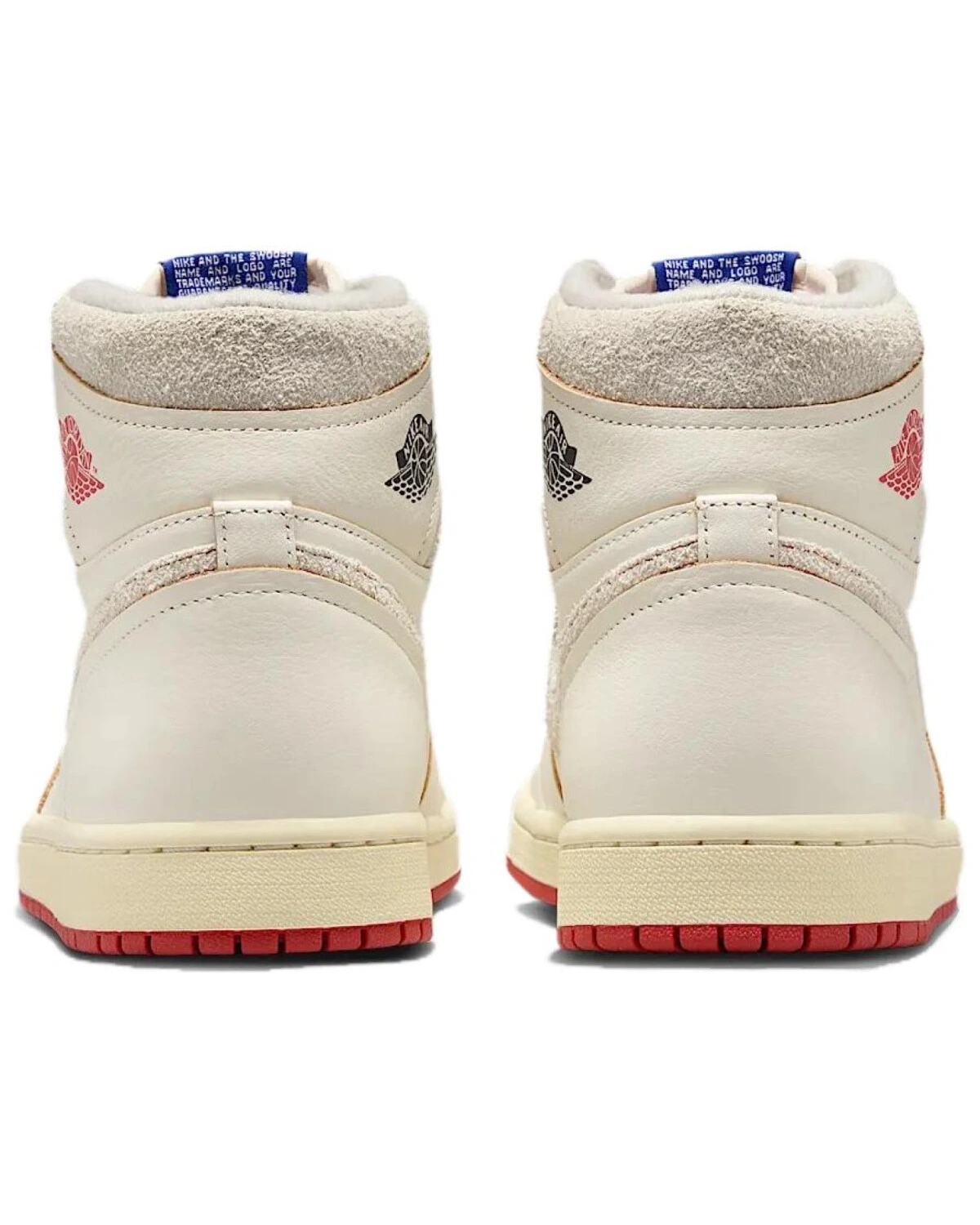 Jordan Air Jordan 1 High OG “Sail/Cinnabar” женские кроссовки высокие бежевые картинка