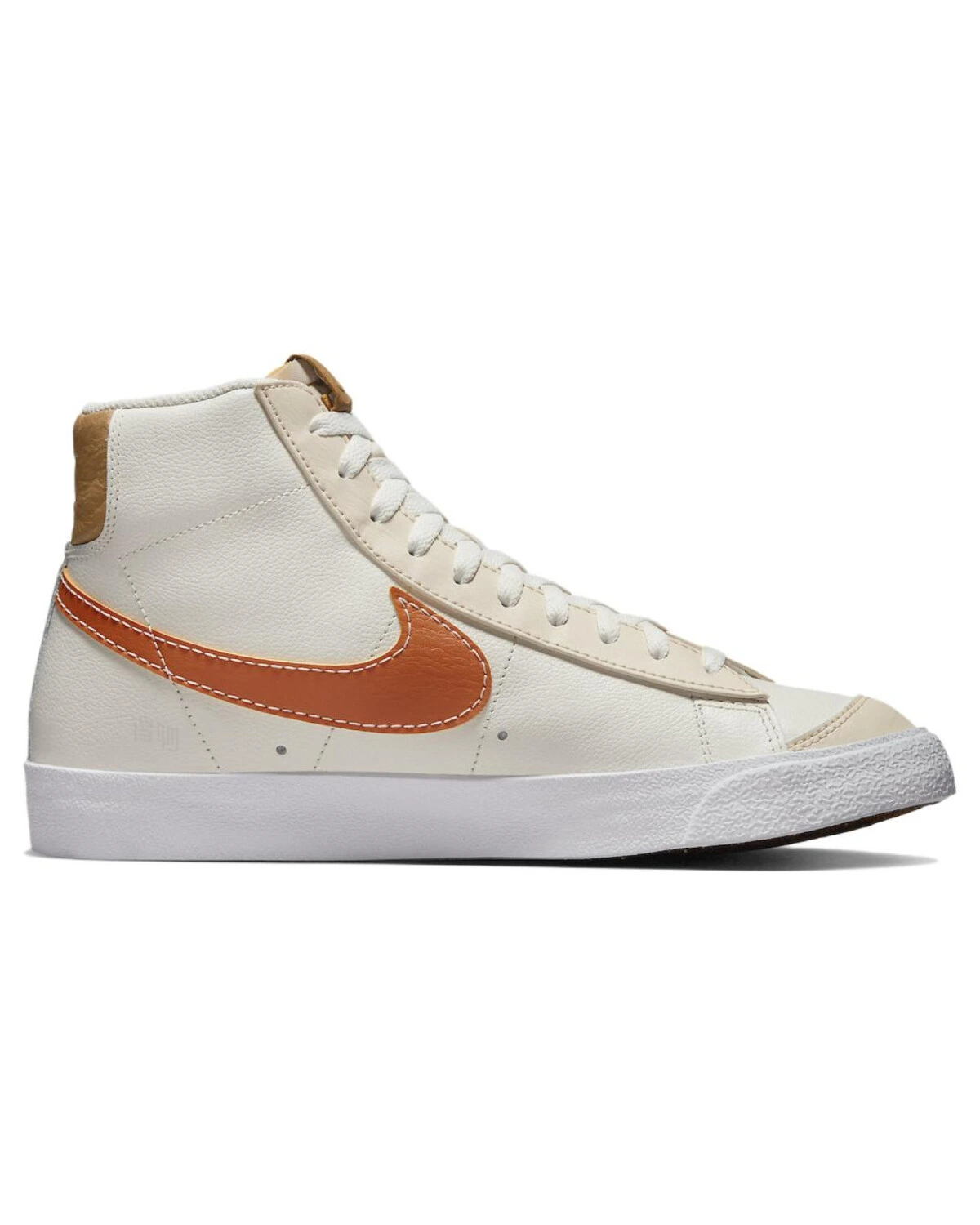 Nike Blazer "Inspected By Swoosh" мужские кроссовки средние бело-оранжевые из искусственной кожи картинка