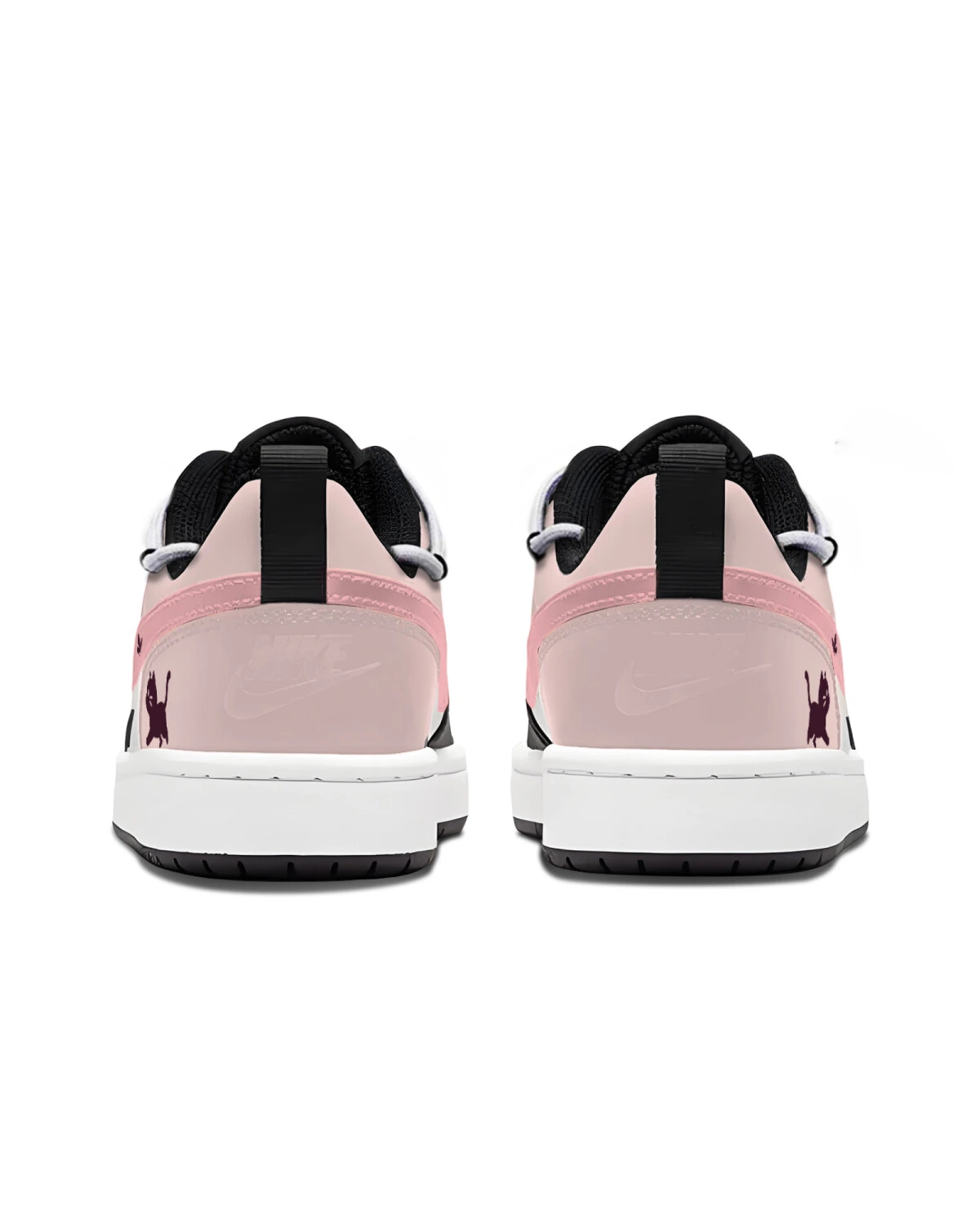 Nike Court Borough Low 2 детские кроссовки кожаные сине-черные картинка