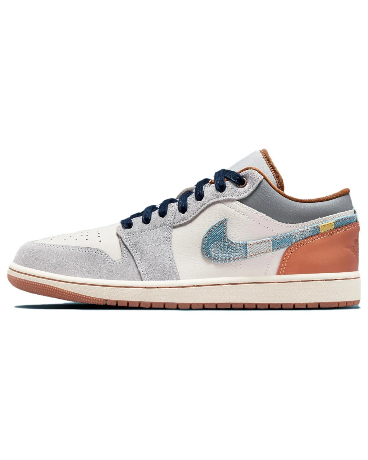 Jordan Air Jordan 1 унисекс кроссовки кожаные бело-синие картинка