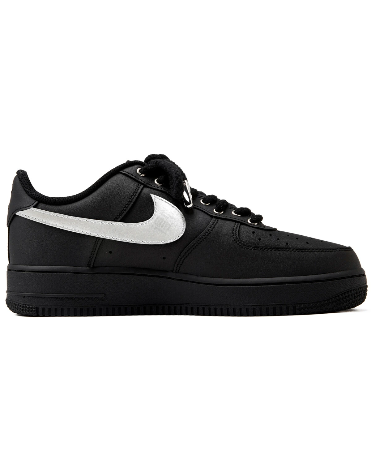 Nike Air Force 1 07 Black Warrior Унисекс кроссовки черные картинка