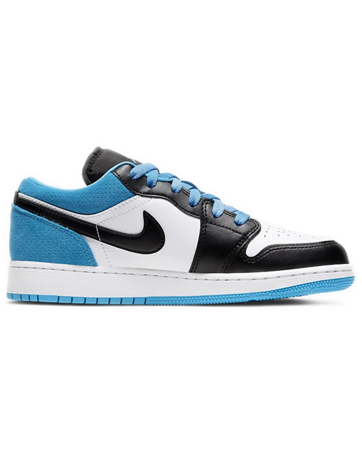 Jordan Air Jordan 1 детские кроссовки бело-черно-синие картинка