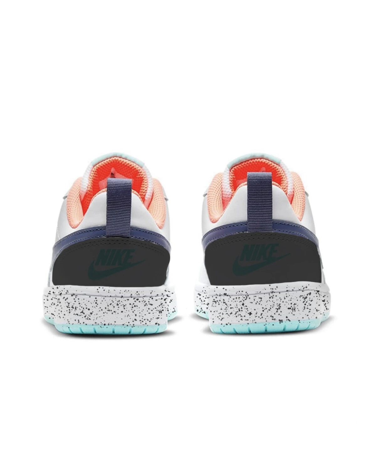 Nike Court Borough 2 детские кроссовки змеиный узор серо-белые картинка