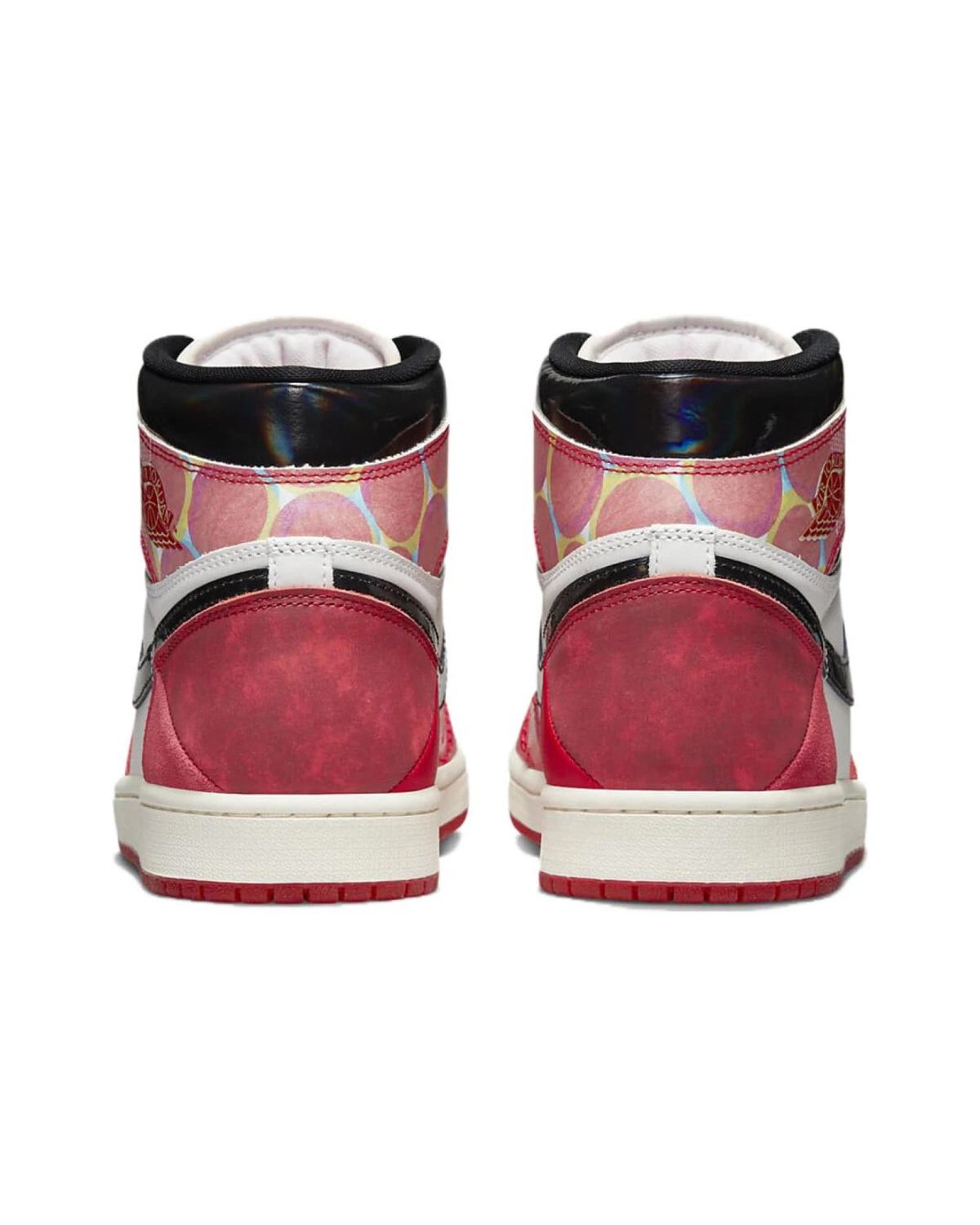 Jordan Air Jordan 1 кроссовки высокие кожаные красно-чёрные картинка