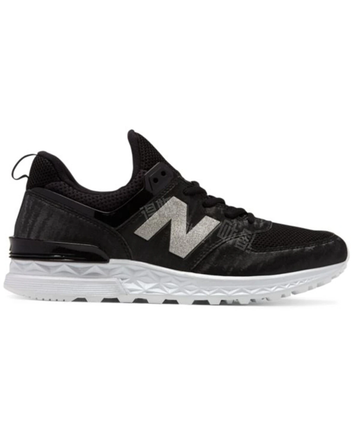 New Balance 574 Sport женские кроссовки лёгкие чёрно-белые картинка