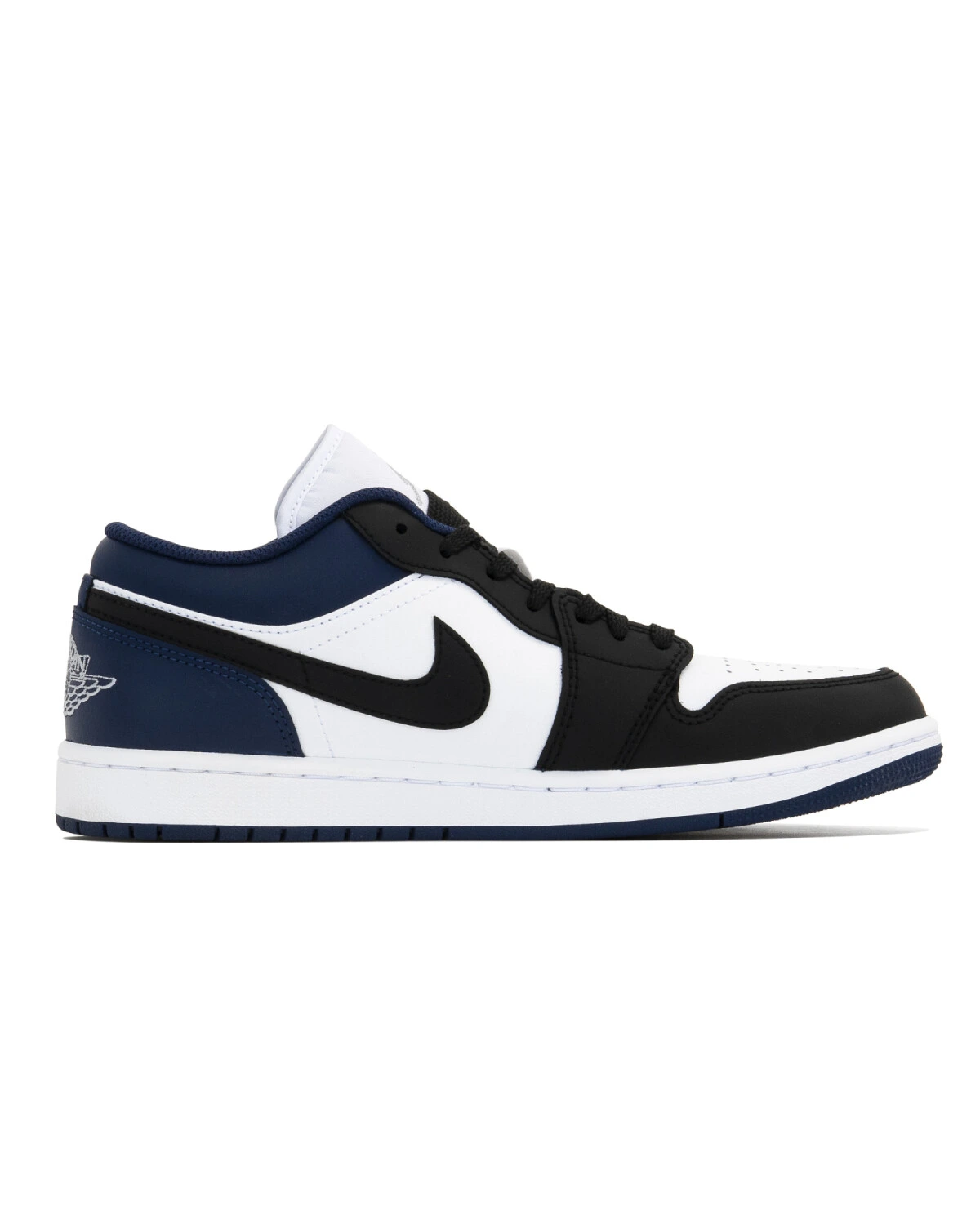 Jordan Air Jordan 1 мужские кроссовки белые с черно-синими акцентами картинка