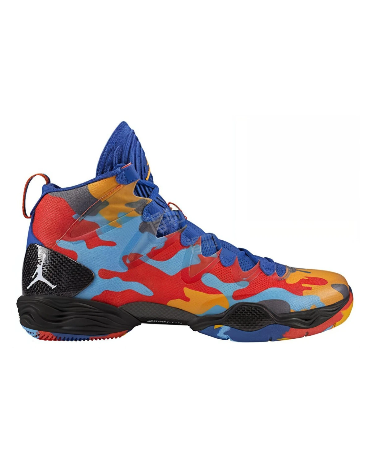 Jordan Air Jordan 28 SE OKC Camo мужские баскетбольные кроссовки высокие синие картинка