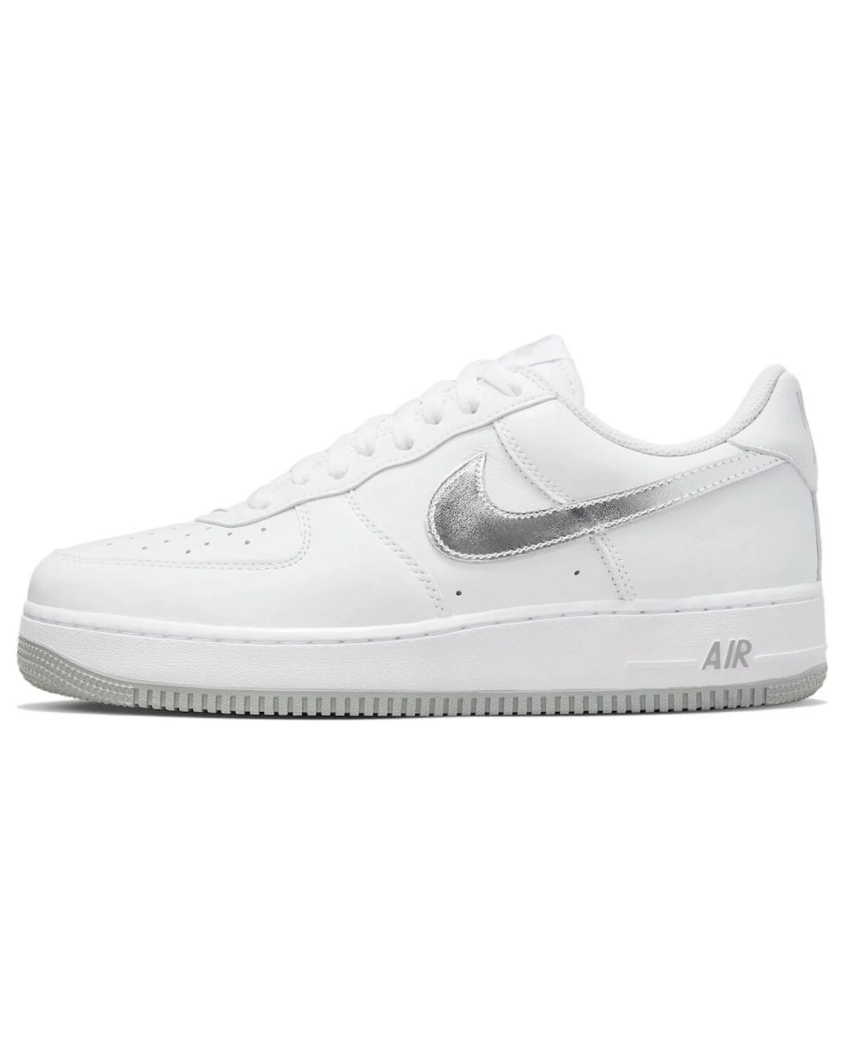 Nike Air Force 1 кроссовки белые кожаные на шнуровке картинка