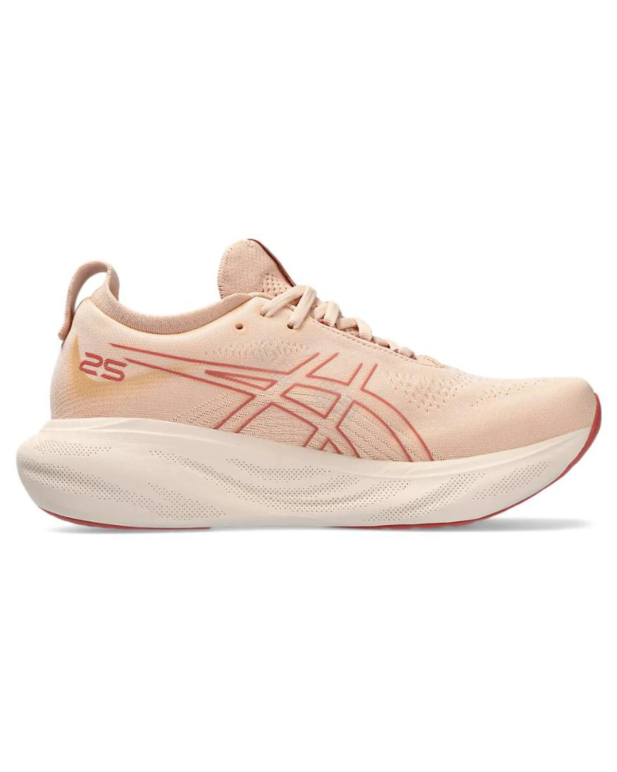 Asics GEL-Nimbus 25 женские кроссовки для бега мягкие бежевые картинка