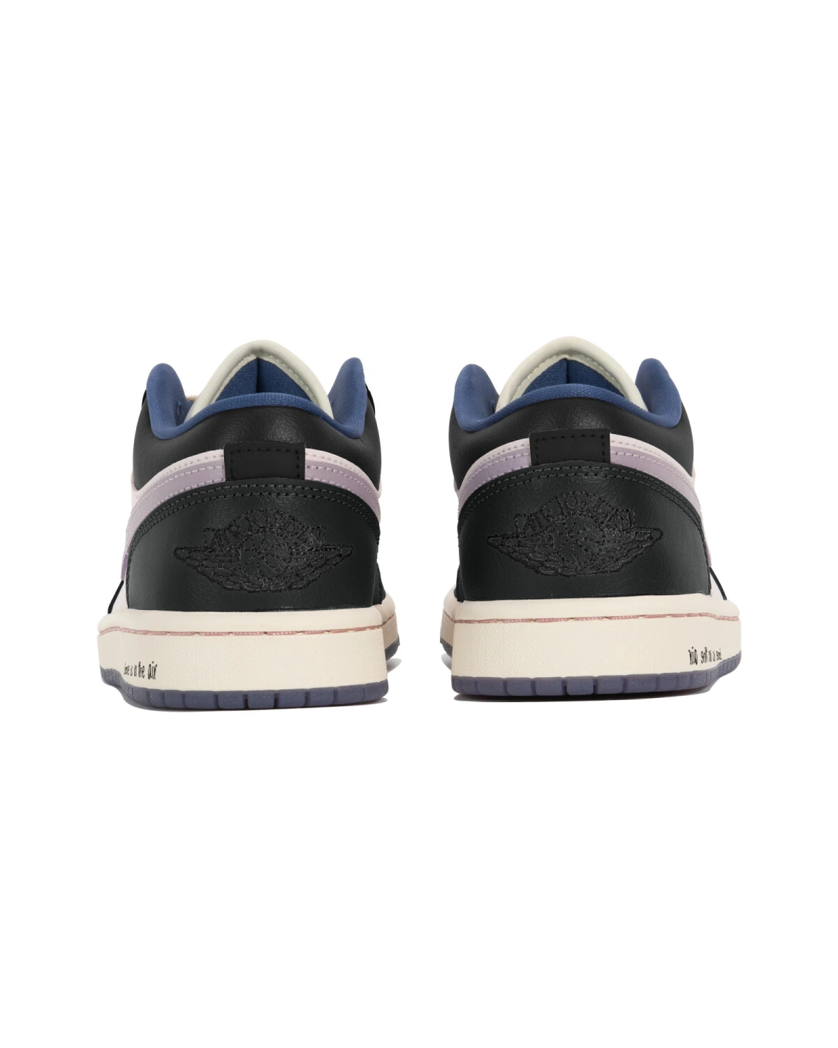 Jordan Air Jordan 1 женские кроссовки черно-розовые легкие картинка