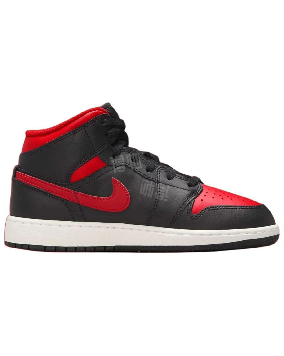 Jordan Air Jordan 1 мужские и женские кроссовки черно-красные средние картинка