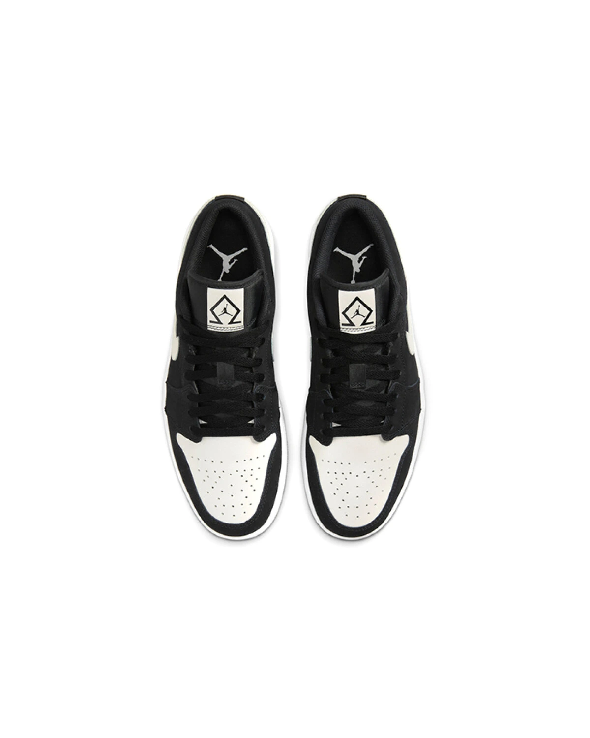 Jordan Air Jordan 1 унисекс кроссовки черно-белые из замши и кожи картинка