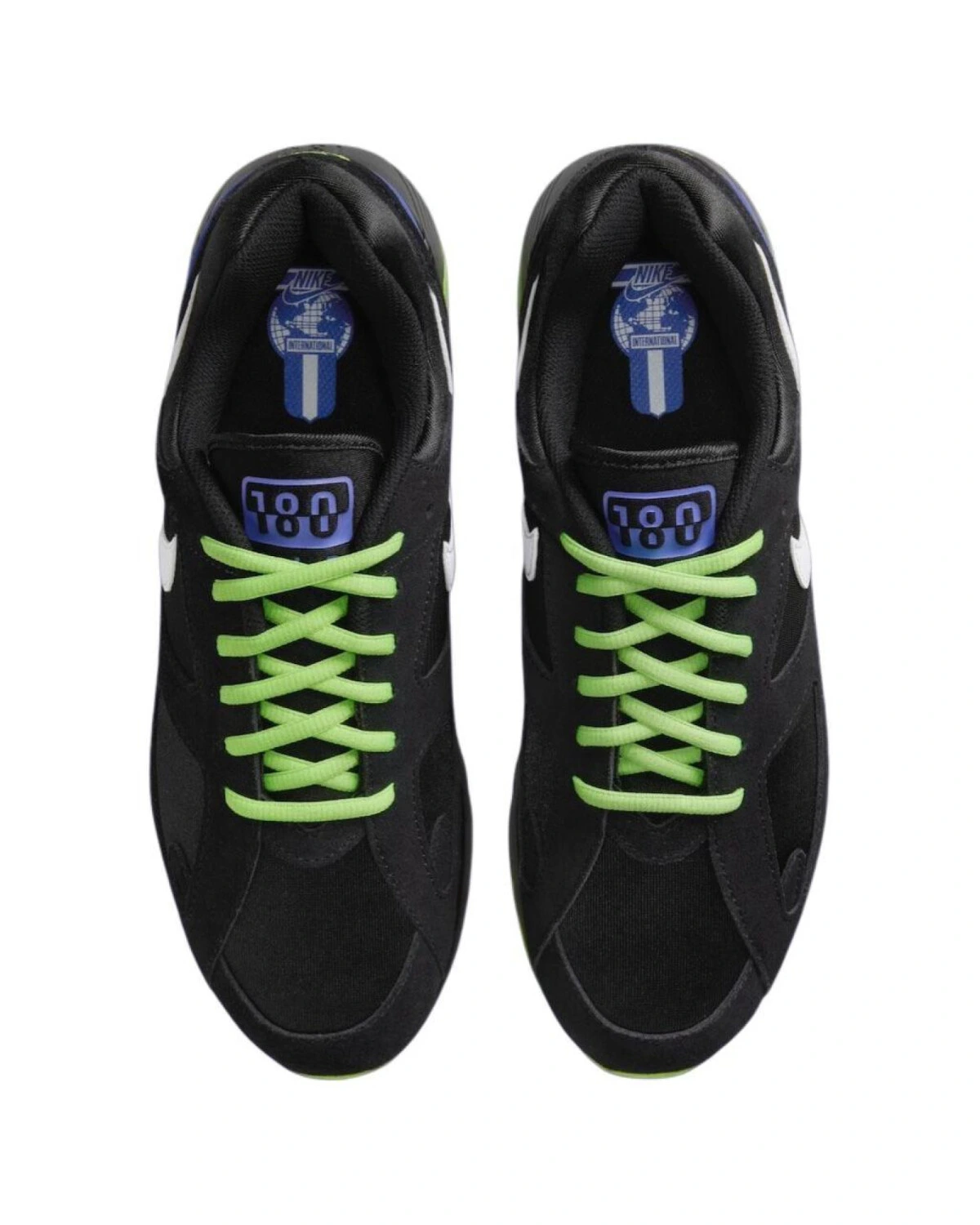Nike Air Max 180 “Joker” мужские и женские спортивные кроссовки кожаные черно-белые с зеленым картинка