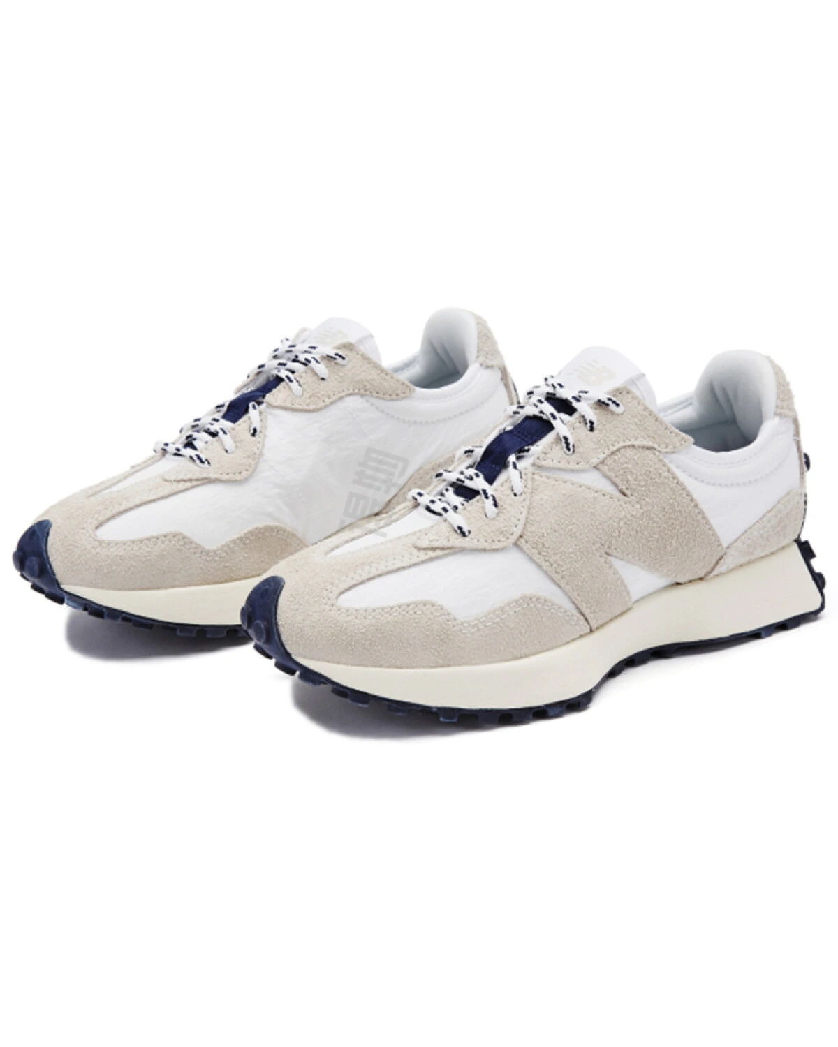 New Balance NB 327 унисекс кроссовки тканевые бежевые картинка