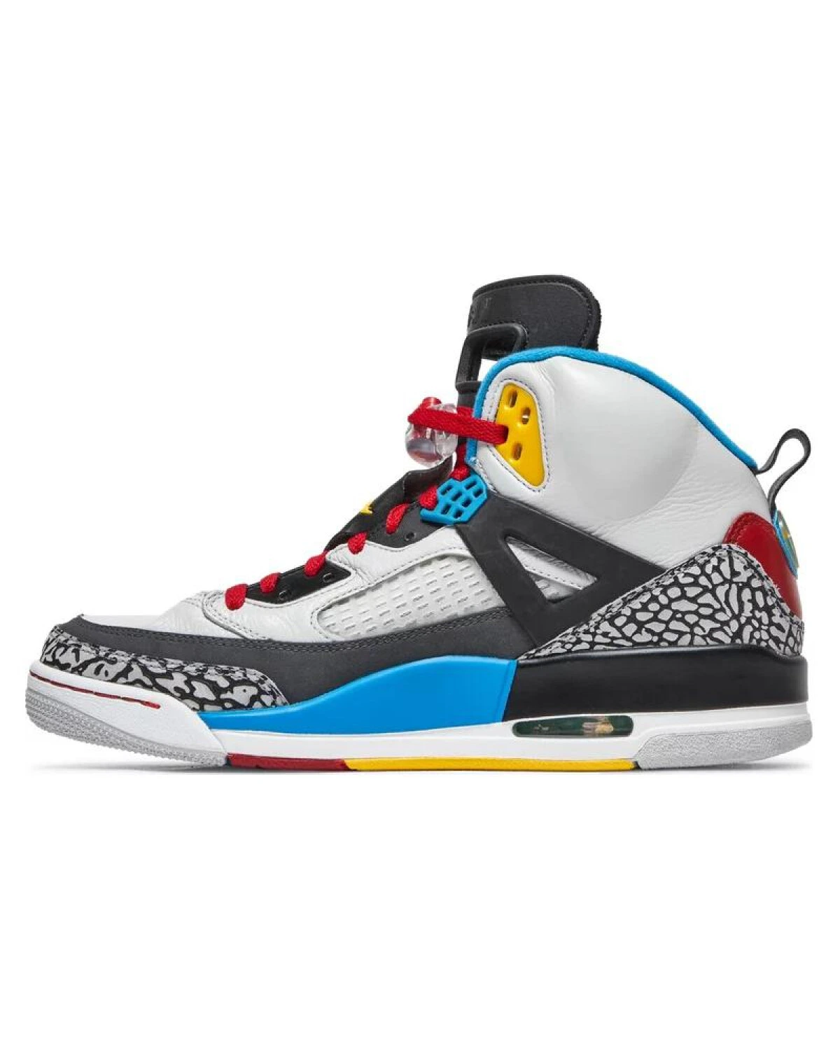 Jordan Spizike Bordeaux мужские кроссовки высокие серо-голубые картинка