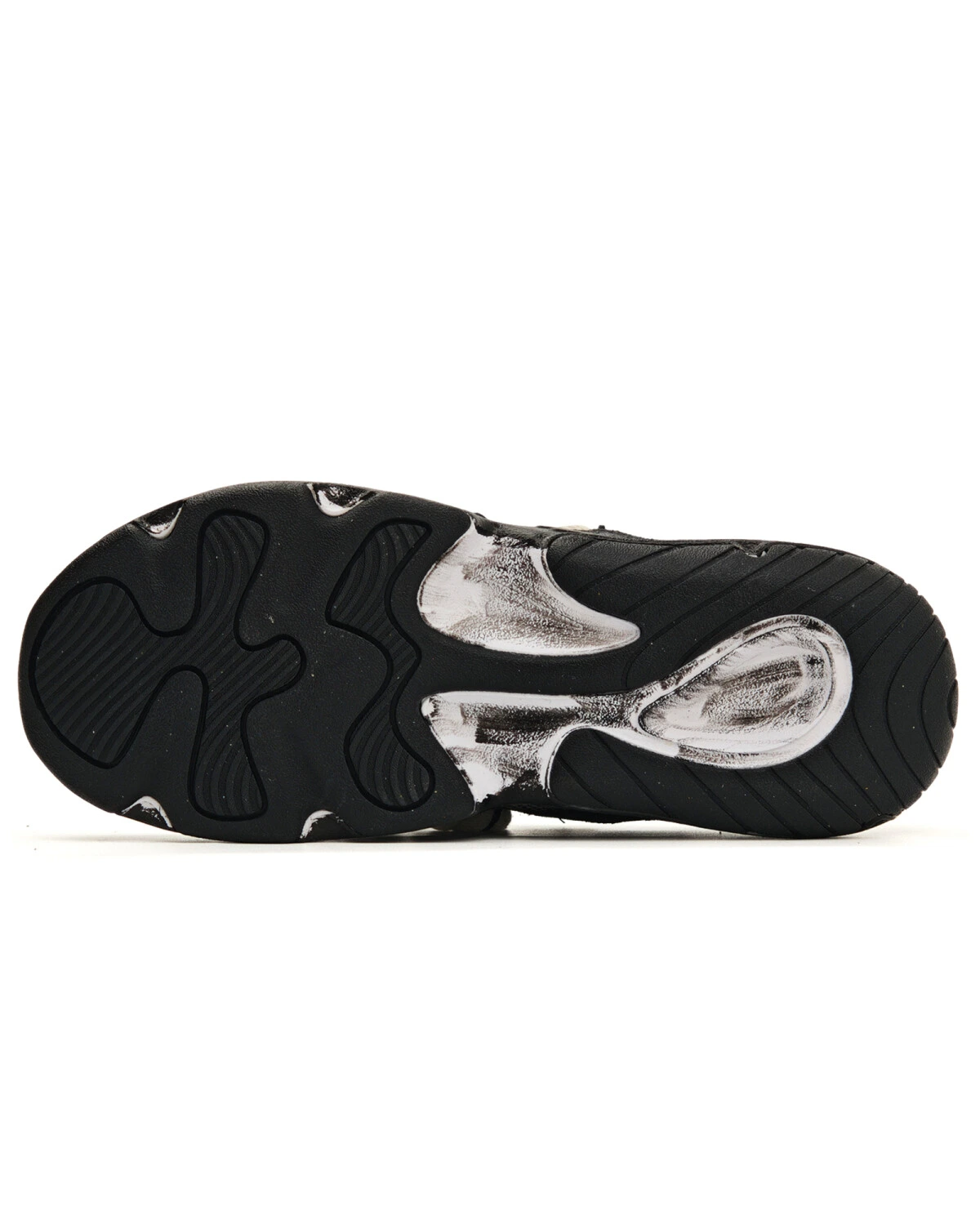 Nike Tech Hera унисекс кроссовки черно-коричневые из ткани и кожи картинка