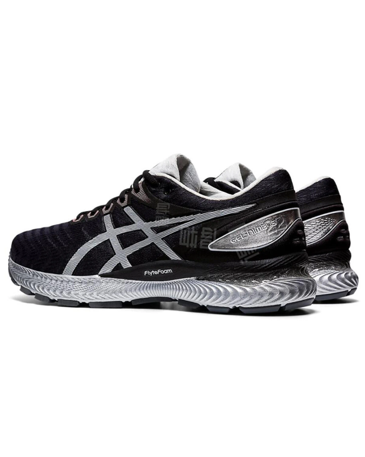 Asics GEL-Nimbus 22 мужские кроссовки для бега с амортизацией черно-серебристые картинка
